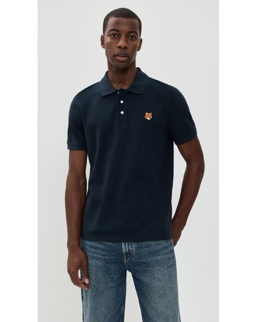 Maison Kitsuné Blue Fox Head Patch Regular Polo for men
