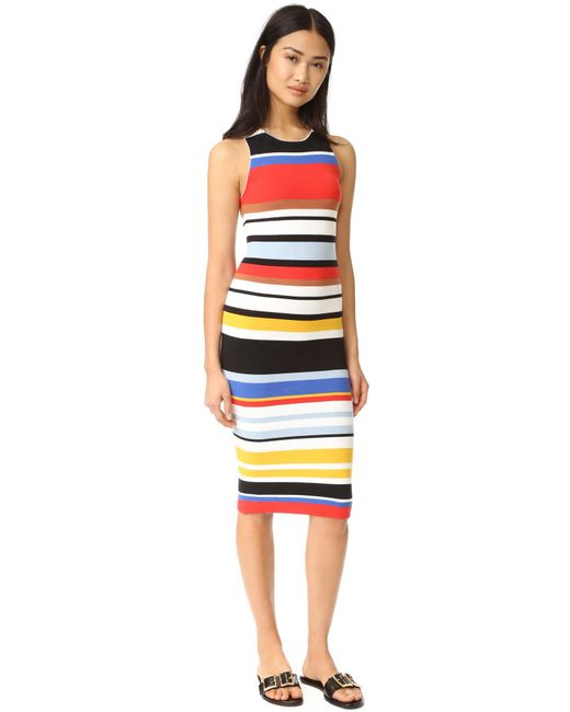 Alice + Olivia Multicolor Jenner Striped Dress
