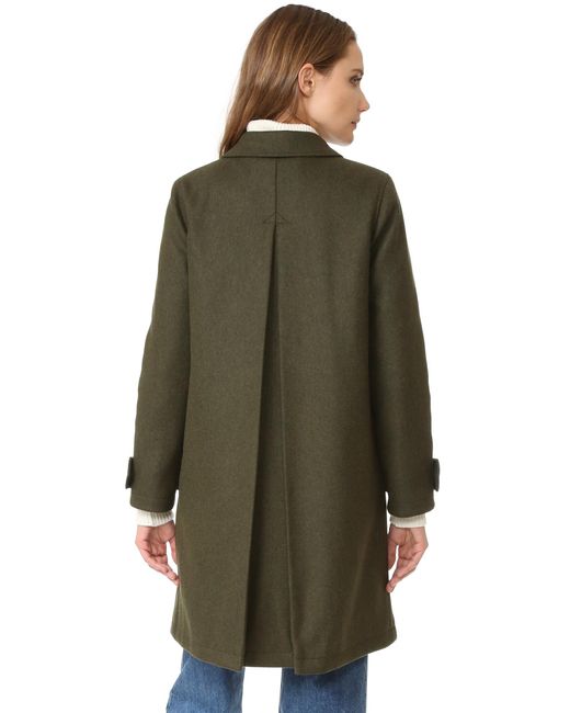 A.P.C. Mac Dinard Coat in Green | Lyst