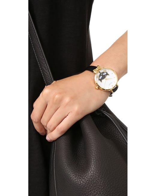 Kate Spade Black Cat Watch in Metallic Lyst