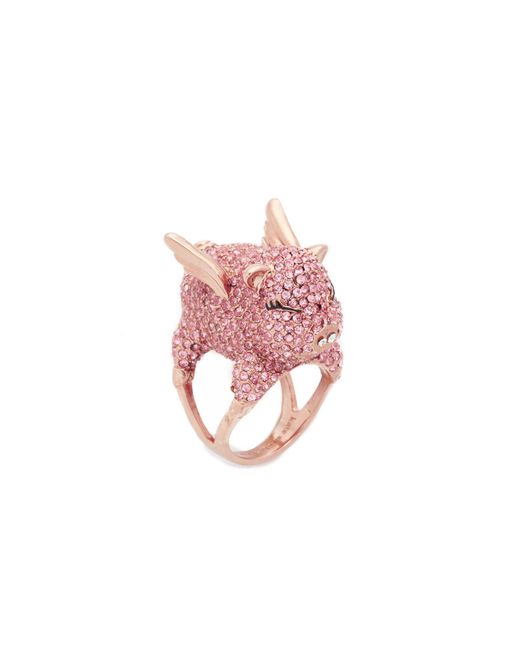 kate spade new york Pink Imagination Pave Pig Ring