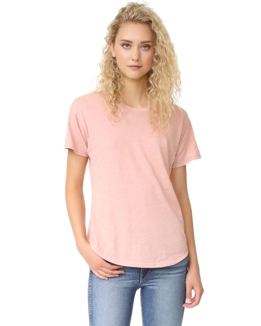 Madewell Whisper Cotton Crew Tee in Blue | Lyst