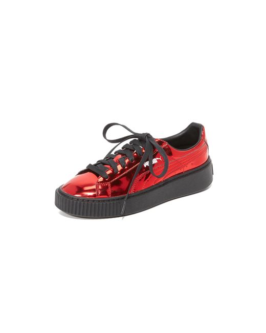 PUMA Red Creeper Metallic Sneakers