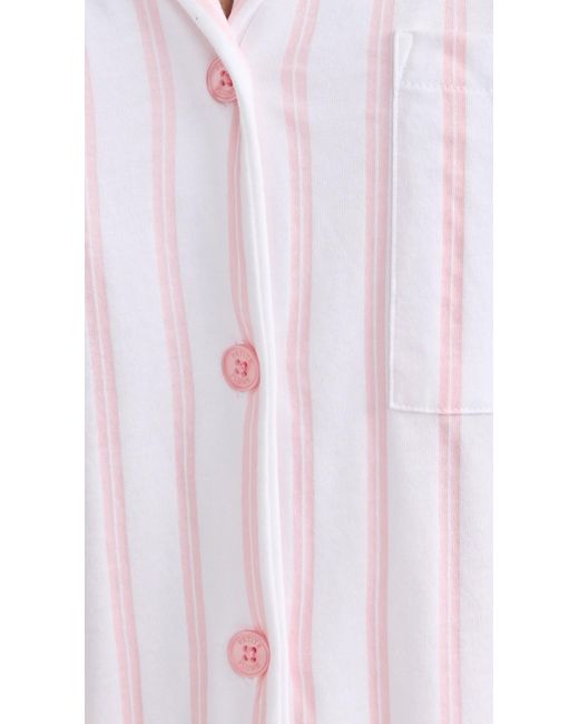 Petite Plume Multicolor Petite Pume Uxe Pink Tripe Wide Eg Pajama Et
