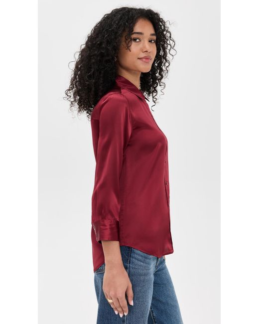 L'Agence Red Dani 3/4 Sleeve Blouse