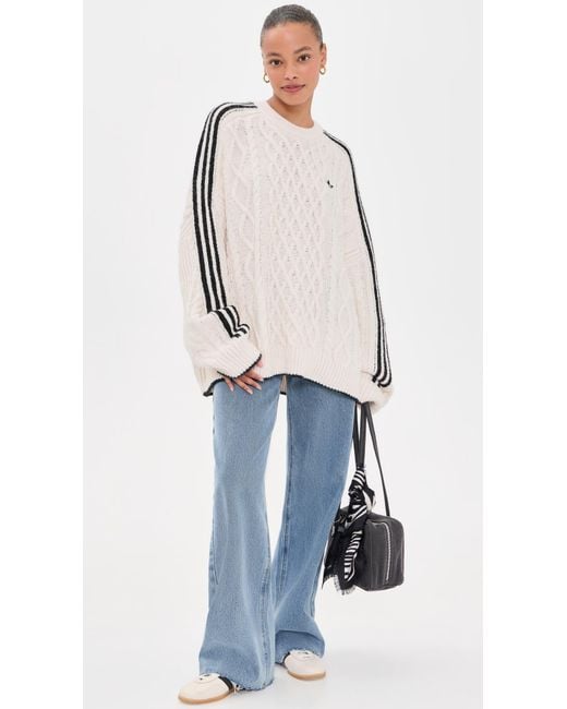 Adidas Natural Cable Knit Sweater