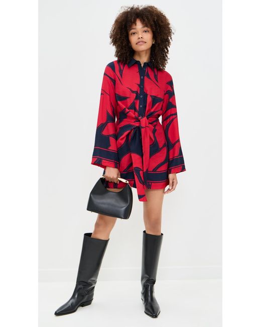 Seven Wonders Red Arlette Sleeved Mini Dress