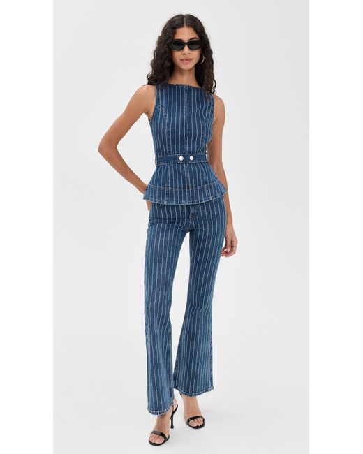 ALIGNE Blue Trish Diamante Top