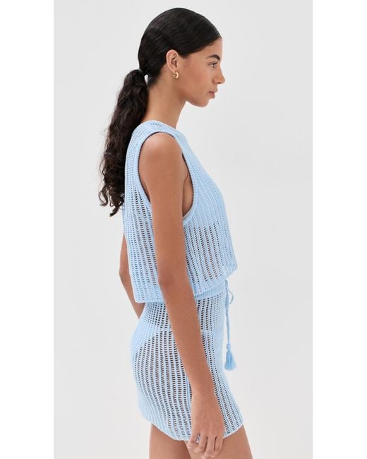 LSPACE Blue Sander Top