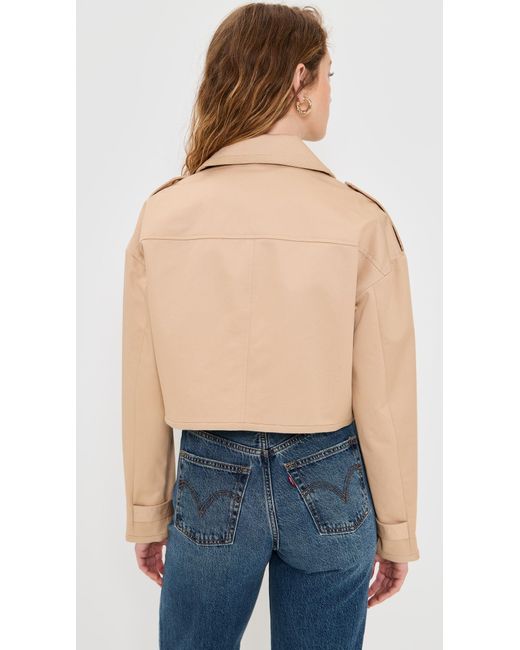 L'Agence Blue Kento Crop Trench Coat