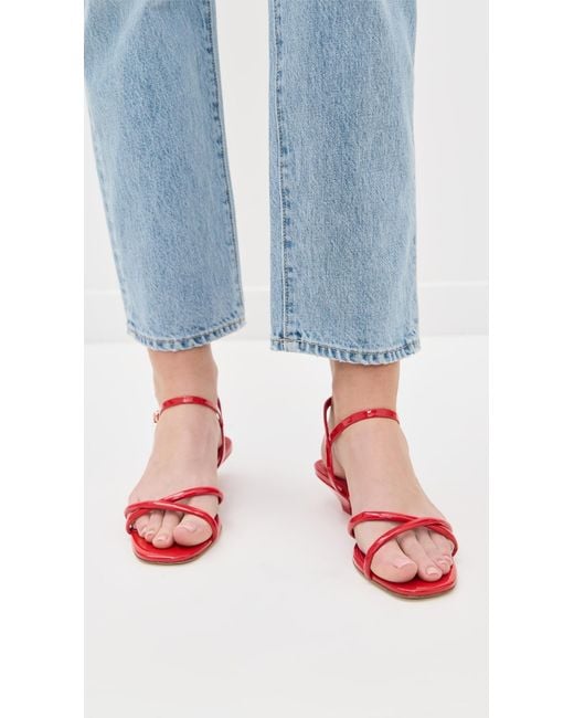 Larroude Red Charlotte Sandals