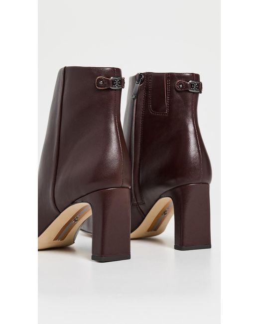 Sam Edelman Brown Saige Heeled Booties