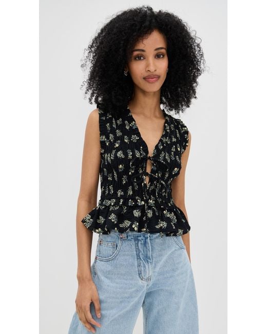 Rails Black Martine Top
