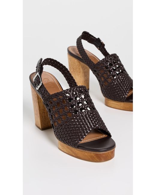 Staud Black Martina Platform Sandals