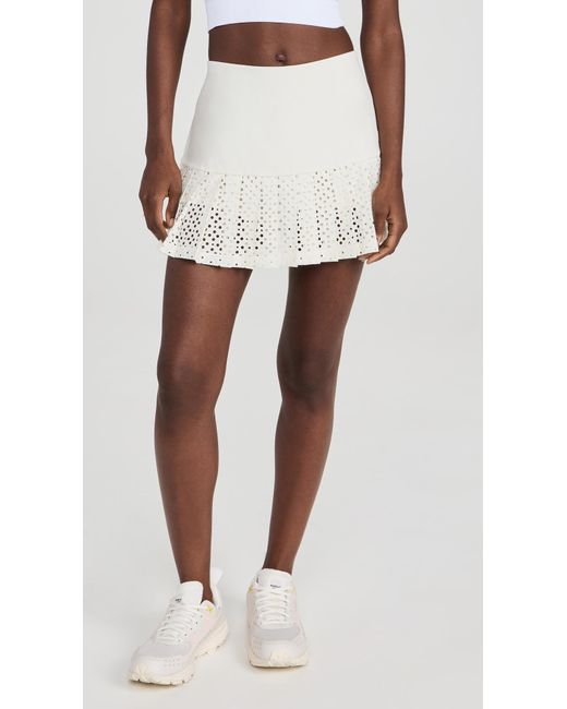 Tory Sport Synthetic Pleatedhem Laser Cut Tennis Skirt in White Lyst
