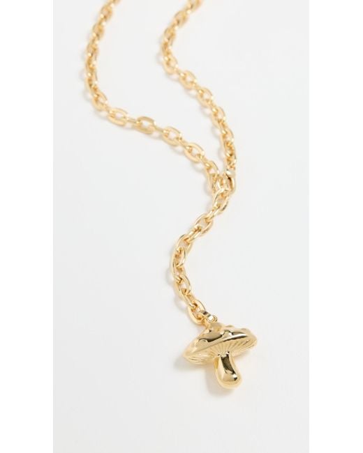 Joolz by Martha Calvo Mushroom Necklace in White | Lyst Canada