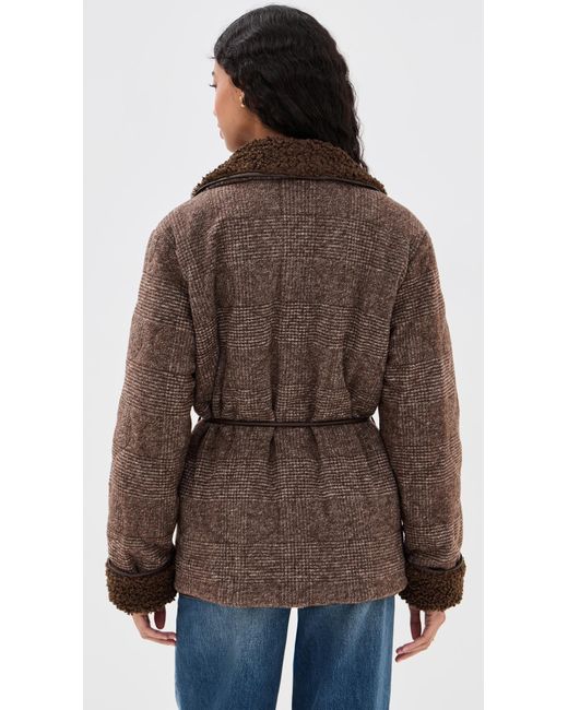 Jonathan Simkhai Brown Rorie Quilted Jacket