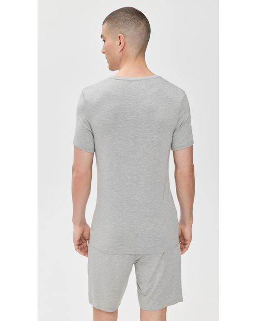 Calvin Klein Multicolor Ultra Soft Modal Sleep Crew Neck T-Shirt for men