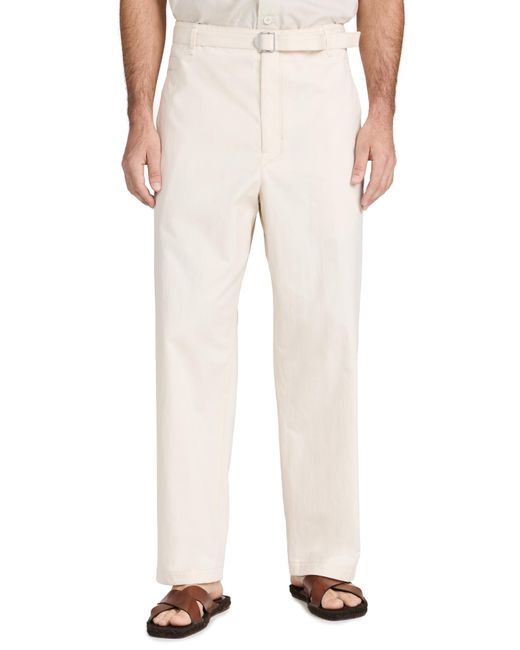 Lemaire Natural Seamless Belted Pants for men