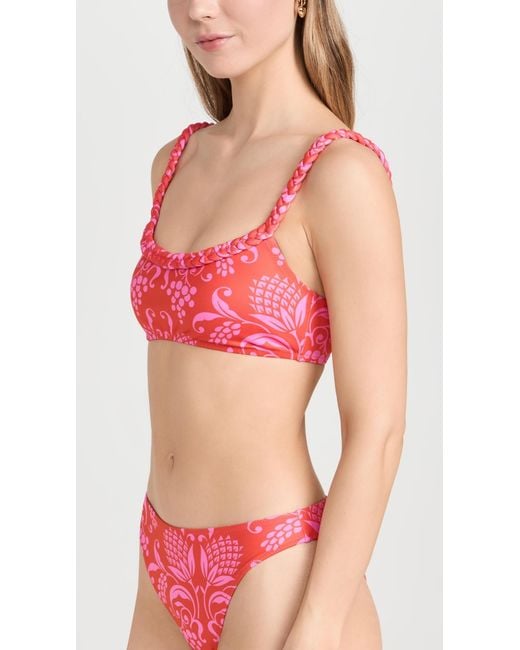 RHODE Pink Bibi Bikini Top
