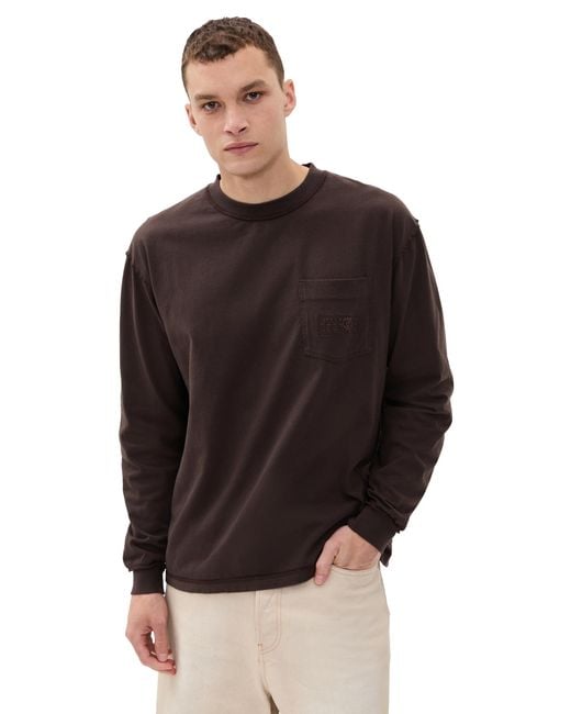 MM6 by Maison Martin Margiela Black Long Sleeve Top for men