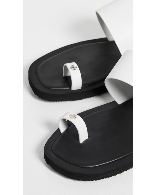 Tory Burch Black Toe Ring Flip Flops