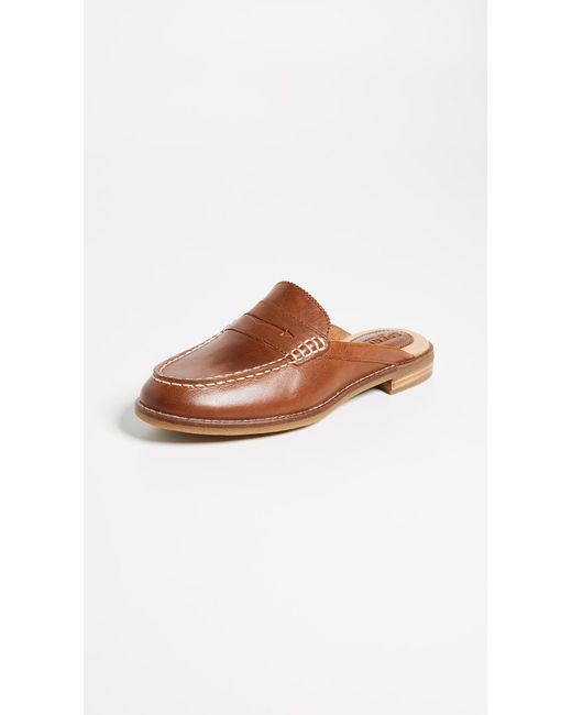 Sperry Top-Sider Brown Seaport Fina Mules