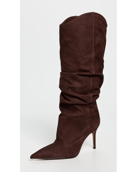 SCHUTZ SHOES Brown Maryana Up Slouch Boots