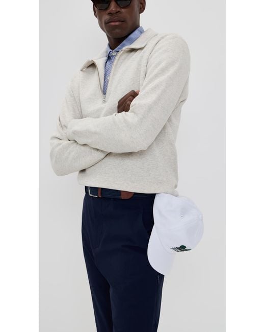 Ralph Lauren Blue Patterned Lightweight Airflow Polo for men