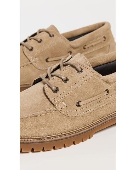 Les Deux White Taylor Suede Boat Shoes for men
