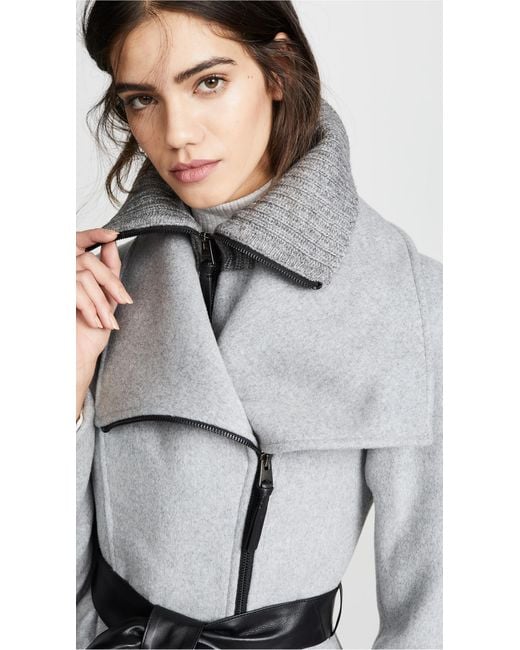 Mackage nori belted wide lapel coat discount