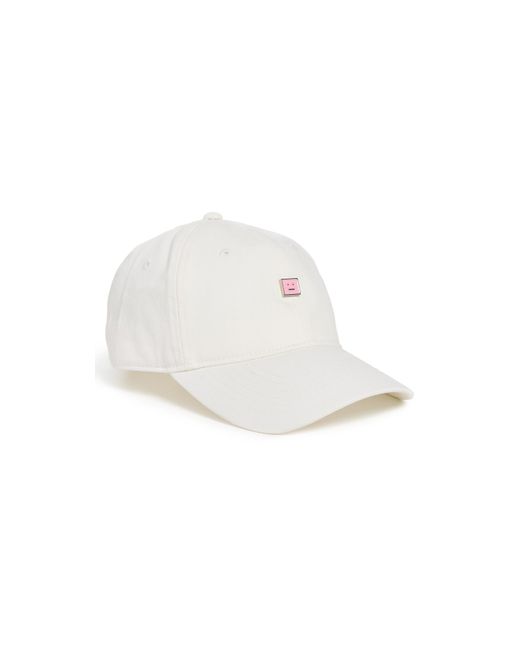 Acne White Cunvo Face Stud Hat
