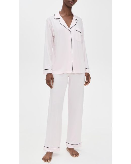 Eberjey White Gisele Long Pajama Set