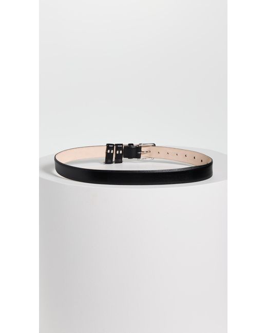 Tibi Black Classic Ring Hardware Leather Belt