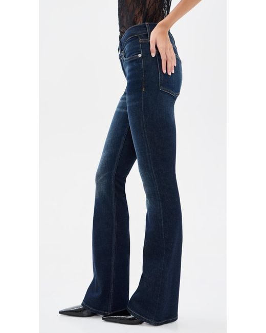 Re/done Blue Micro Bootcut Jeans