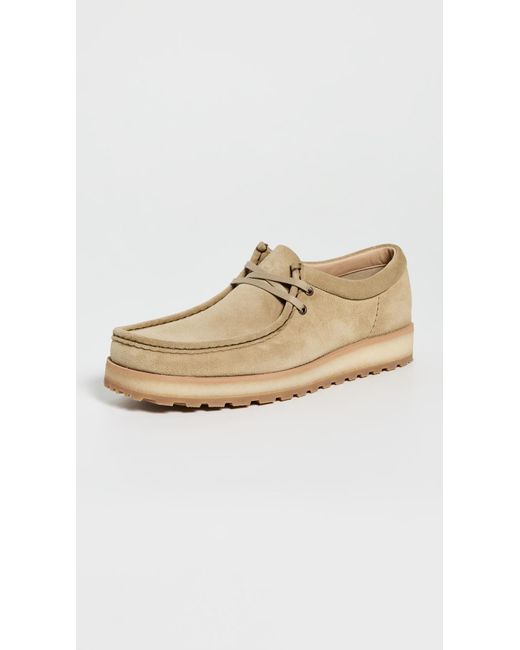 Clarks White Wallabee Scout Lo Shoes for men