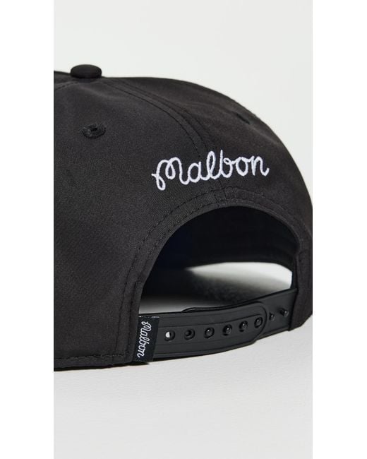 Malbon Golf Black Snapback Hat for men