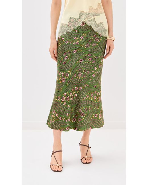 Veronica Beard Green Clover Skirt
