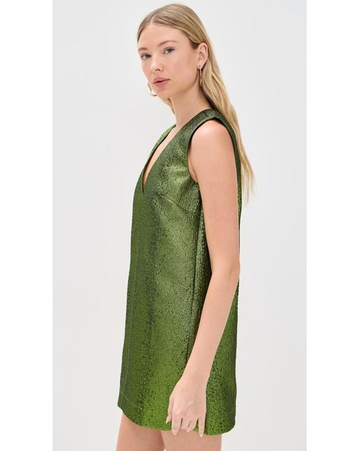 Simon Miller Fountain Metallic Mini Dress in Green | Lyst Simon Miller Fountain Metallic Mini Dress in Green | Lyst