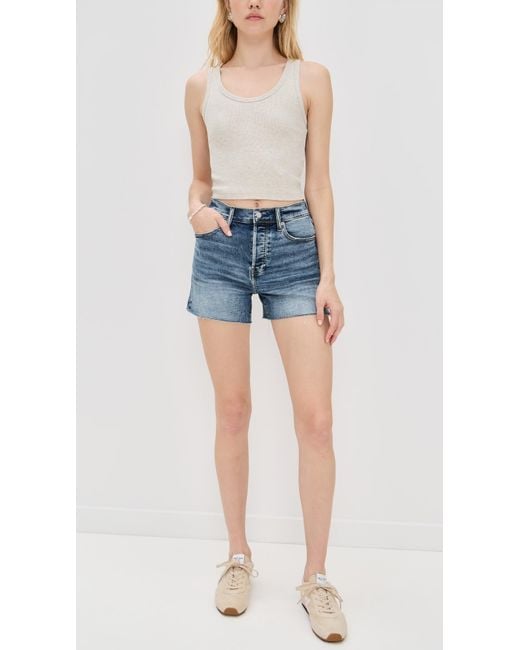 DAZE Blue Bottom Line Shorts