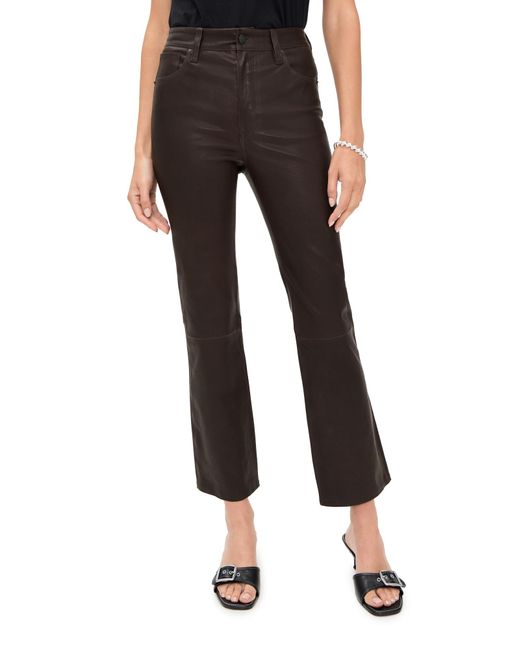 FRAME Black The Leather Reboot Crop Pants