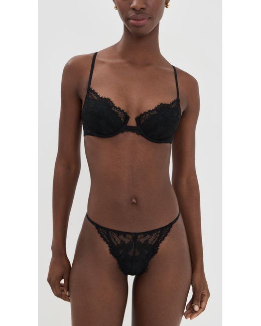 Natori Black Fleur Lightly Lined Underwire Bra