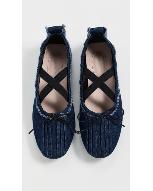 Simone Rocha Blue Ballerina Grip Flats