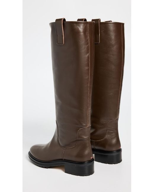 Aeyde Brown Henry Calf Leather Riding Boots