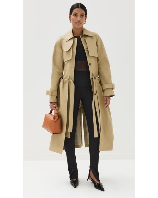 J.W. Anderson Natural Gathered Waist Trench Coat