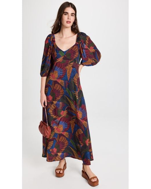 FARM Rio Synthetic Dotted Macaws Maxi Dress | Lyst UK