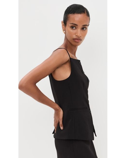 Staud Black Una Top