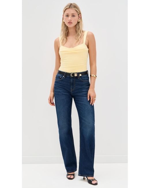 Reformation Blue Trish Knit Top
