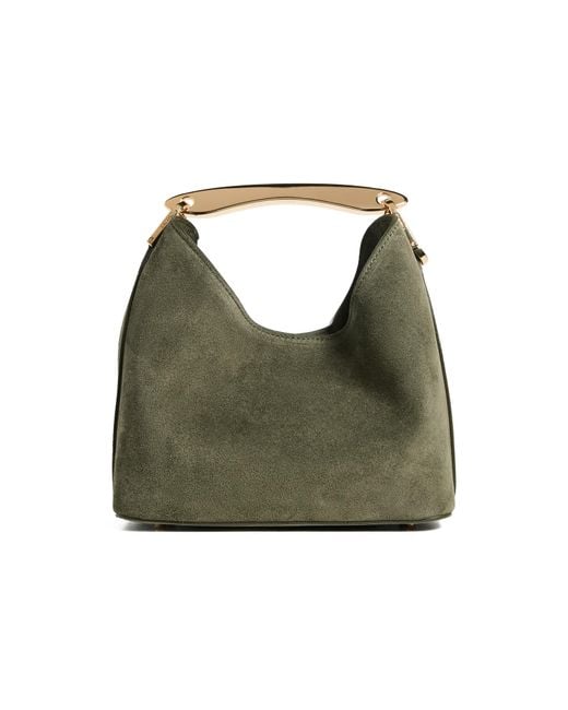 Elleme Green Boomerang Small Suede Bag
