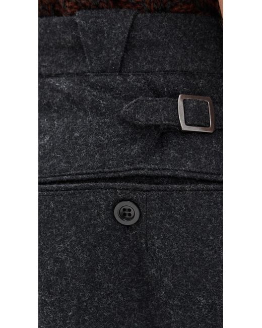 Maison Margiela Black Pleated Dress Pants for men